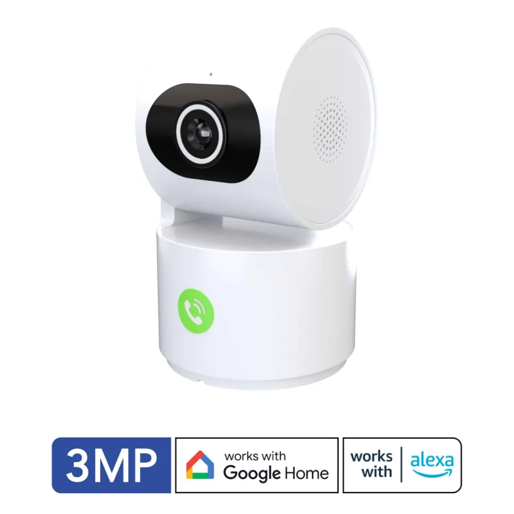Camara de seguridad Unno Tekno CM1419WT Cam9+ 3mp smart WiFi para interiores llamada directa