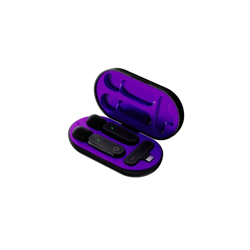 Microfono Dual De Solapa Primus Inalambrico Carga Usb-c - Negro Primus