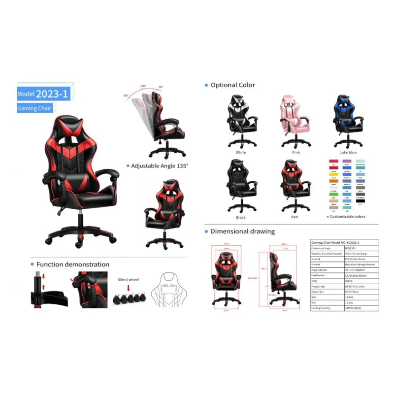 Silla Gamer con luces RGB, parlantes y reposapiés