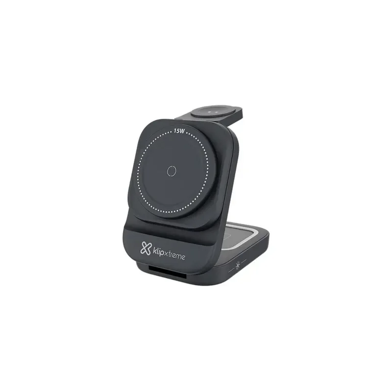 Estacion De Carga Rapida 3 En 1 Klip Xtreme Inalambrica USB Tipo C Negro