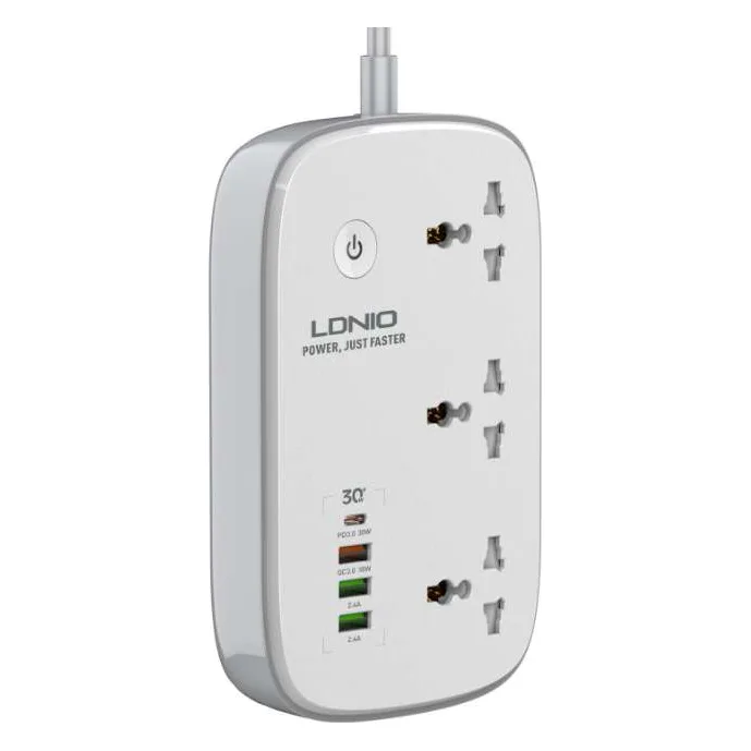 Regleta LDNIO SCW3451 con cargador GaN 65W
