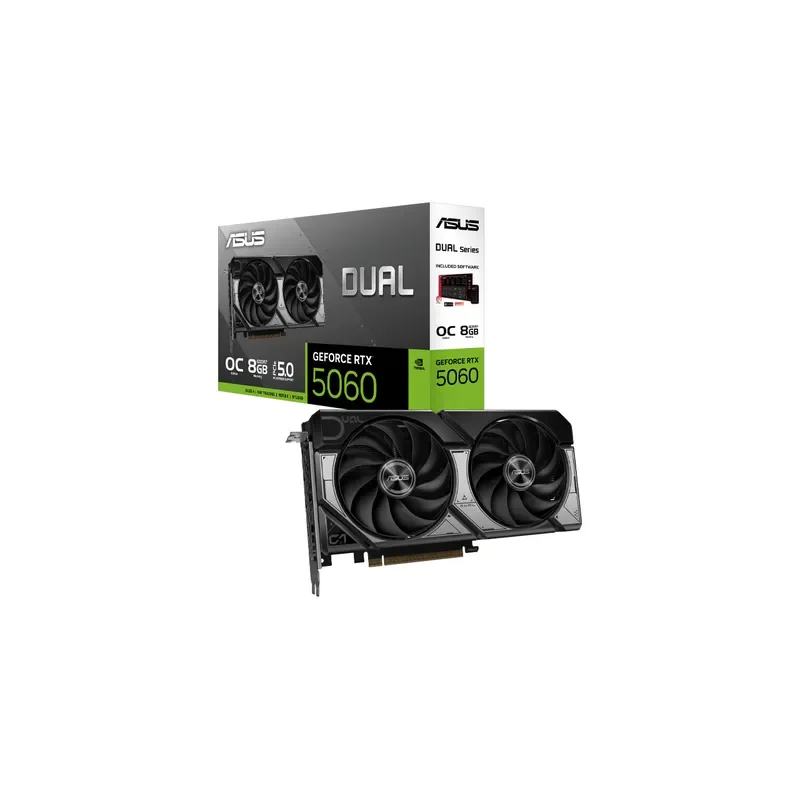 Tarjeta De Video ASUS Dual Geforce RTX 5060 8GB GDRR7 OC Edition PCIe5.0 Hdmi-dp