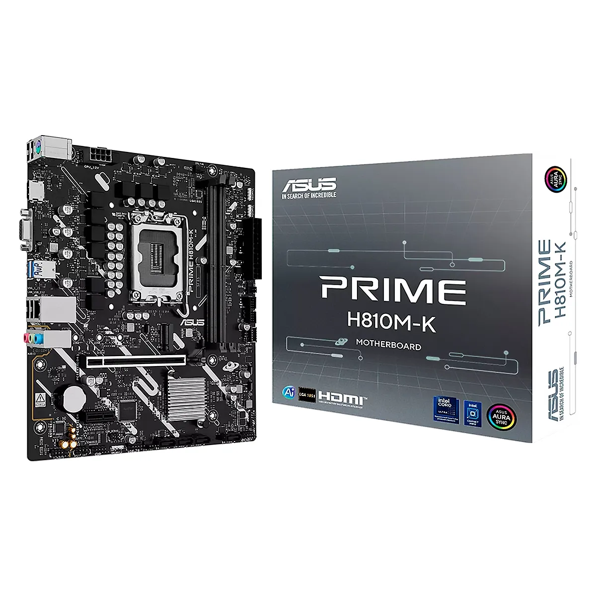 Mainboard ASUS Prime H810M-K Intel Core Ultra LGA1851 2xDDR5 VGA HDMI M.2 9USB 2PCIe4.0 micro ATX