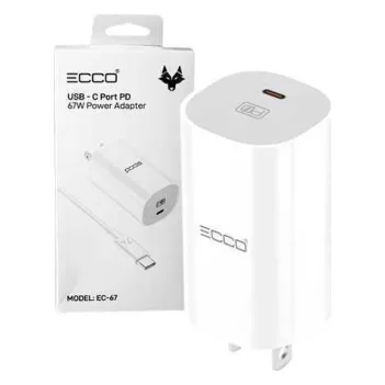 Cargador ECCO 67W 1P PD + Cable USB-C a USB-C EC-67