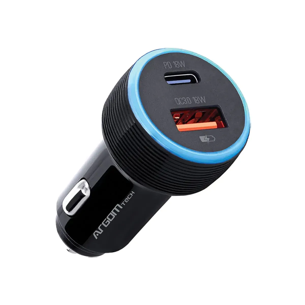 Cargador de Auto Argom Force C1 38W PD Type-c - USB Black