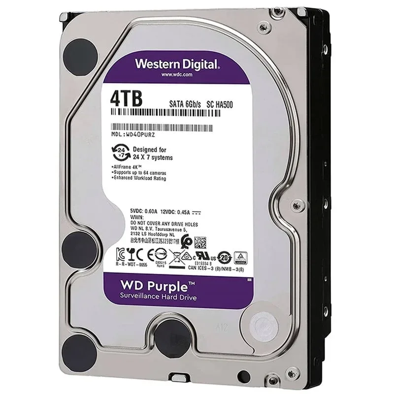 Disco Duro WD Purple 4TB 3.5" Video-vigilancia 5400RPM SATA 6GB/S WD43PURZ