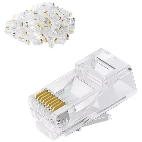 Conector RJ45 CAT6 (funda 50 unidades) Termoplasticos 8 Contactos Bronce