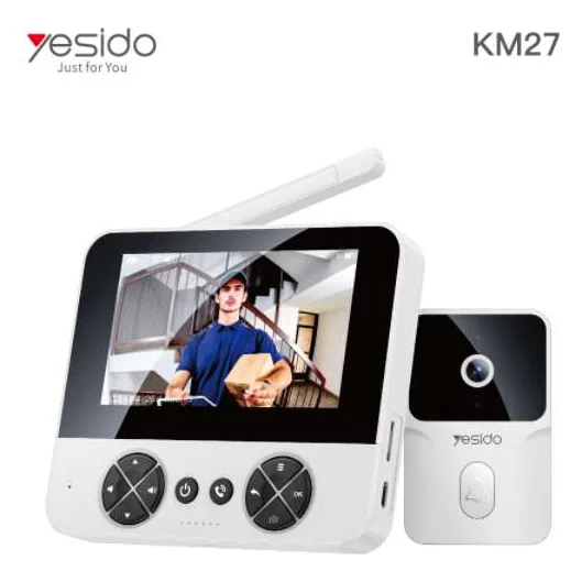 Timbre con video e intercomunicador inalámbrico Yesido KM27