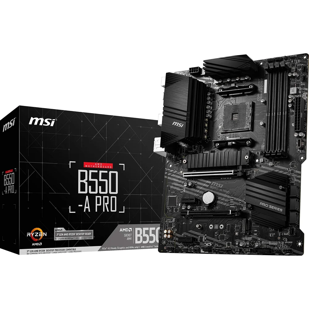 Motherboard MSI B550-M Pro-vdh WIFI / Soporta AMD Ryzen 3ERA GEN Y 4TA GEN / Soporta DDR4 1866 3600