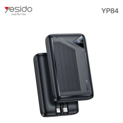 Power Bank Yesido YP84 10000 mAh 22.5W con cable integrado