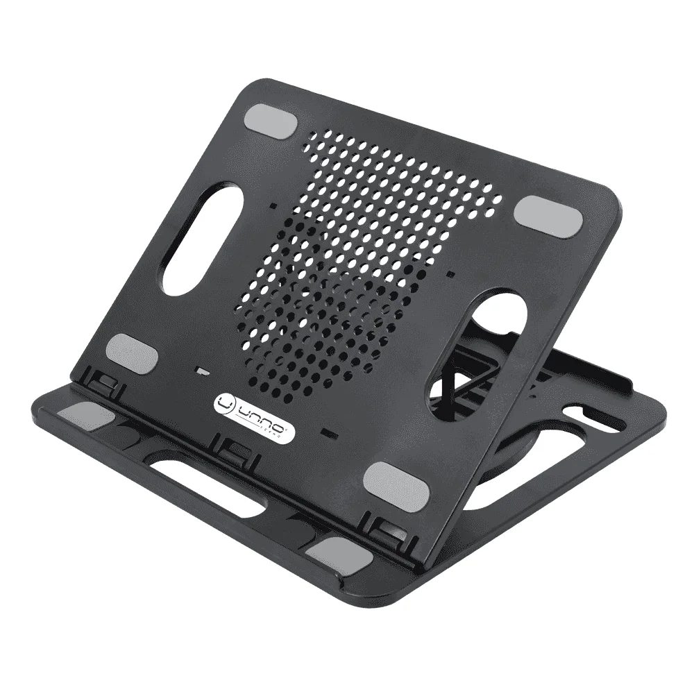 Soporte Unno Tekno NC6115BK para notebook 8 niveles más 1 soporte para celular