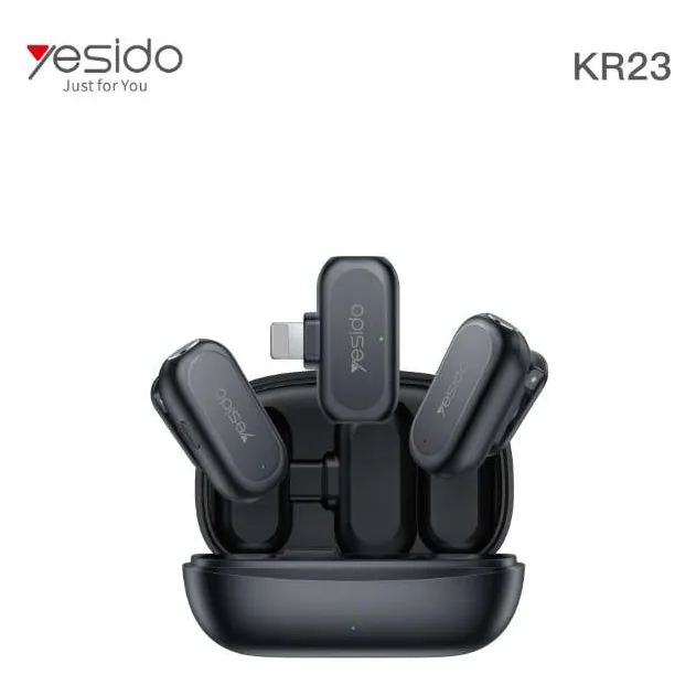 Micrófono de solapa con IA Yesido KR23 Lightning
