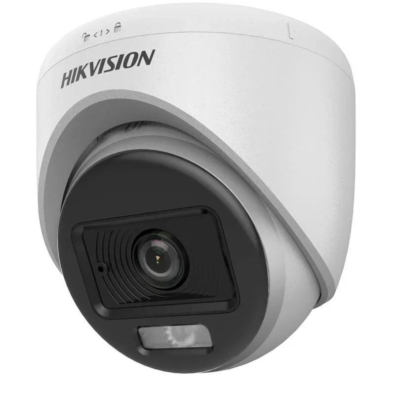 Cámara Domo Hikvision Colorvu 2MP Microfono Plastica Int. Color 24/7 LED 20MTS DS-2CE70DF0T-LPFS