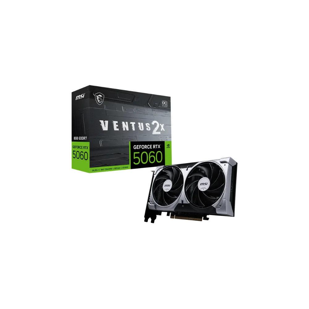 Tarjeta de video MSI GeForce RTX 5060 8G Ventus 2X 1 HDMI 3 Display Port