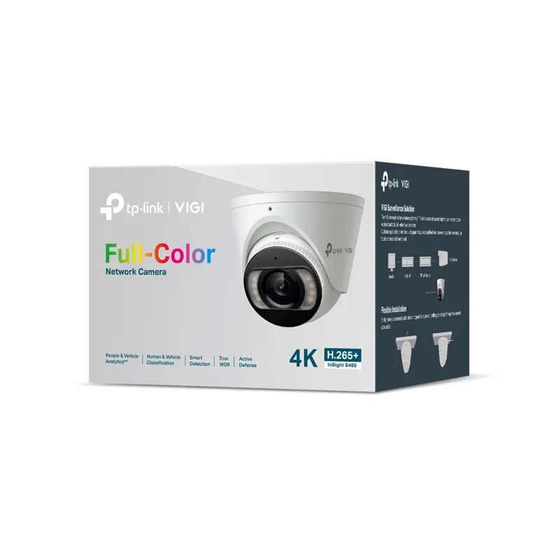 Cámara TP-Link Vigi Insight S485 -2.8MM / Full Color / 4K 8MP / Microsd / Eventos Inteligentes /