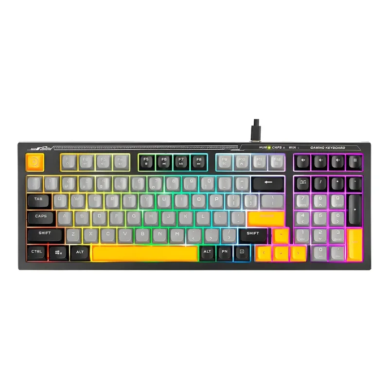 Teclado Marvo K638B Soldat S50B SP Silencioso RGB MIXTo, 98 Tecl USB 2,0 1.5M