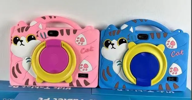 Tablet Infantil 7" 1GB+8GB con Funda de Gatito y Soporte