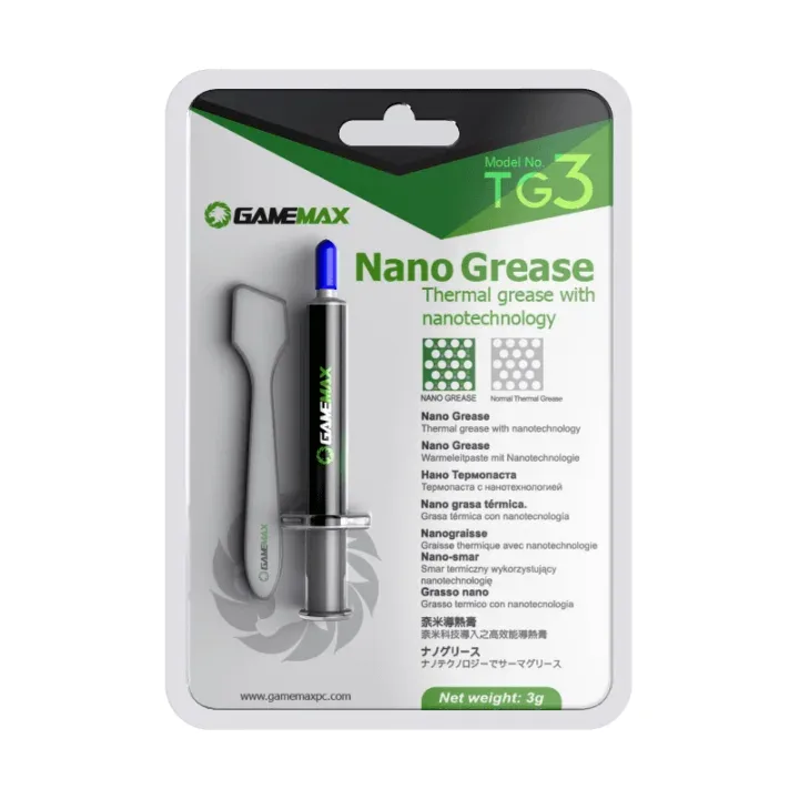 Pasta Termica GAMEMAX TG3 Para CPU Y GPU Alto Rendimiento Overclocking O PC Juegos, Contiene 3