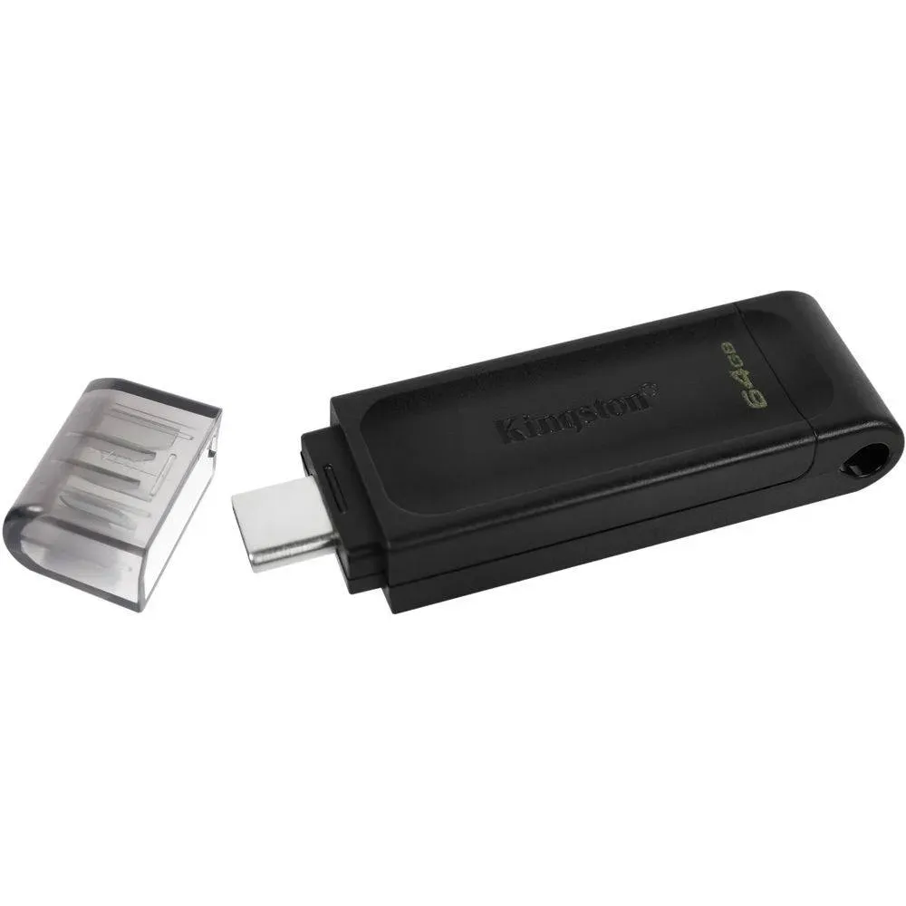 Flash Memory Kingston Datatraveler 70 DT70 64GB Usb-c Negro