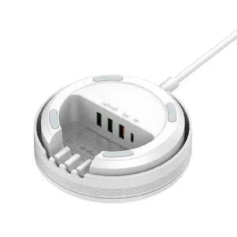 Cargador ldnio AW003 wireless 32W 4P 3USB + 1PD