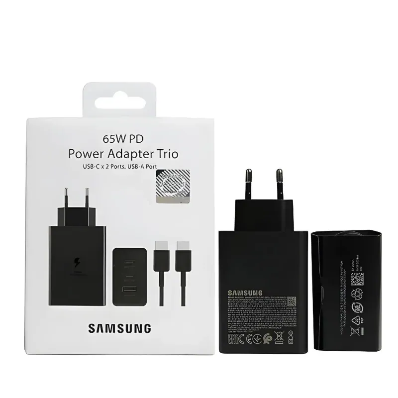 Cargador de 65W samsumg trio power adapter