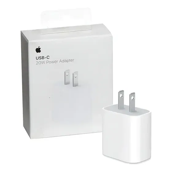 Cargador original de iPhone cable y cubo