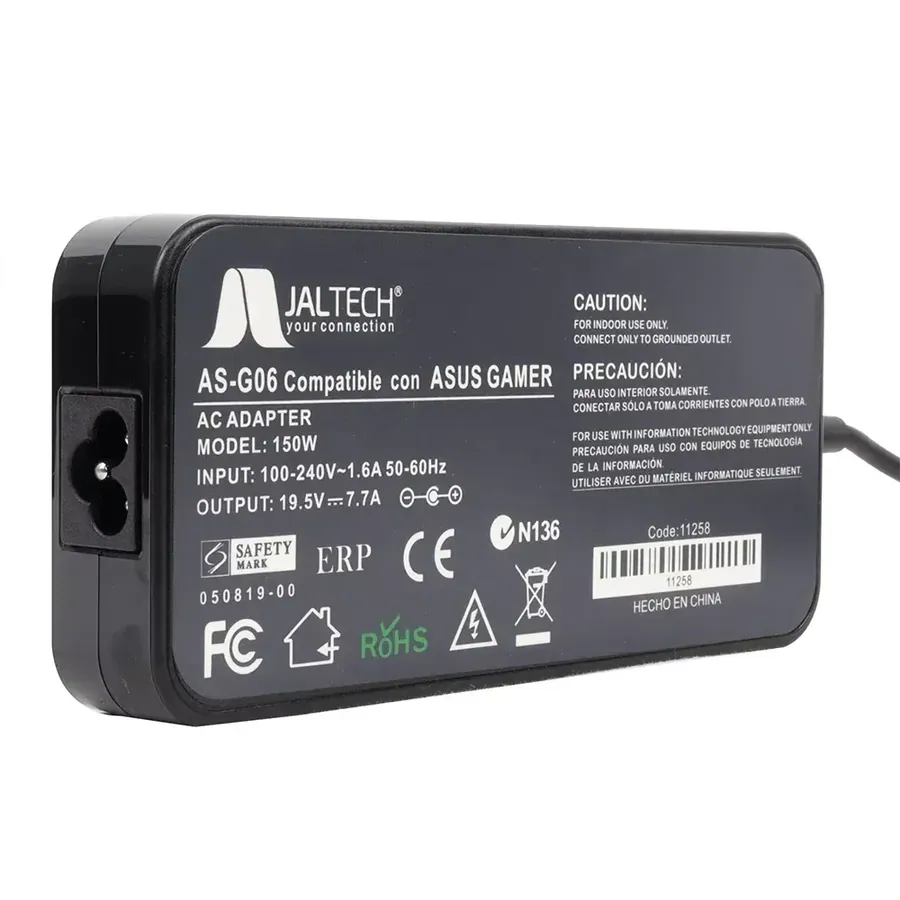 Cargador de Asus gamer punta azul